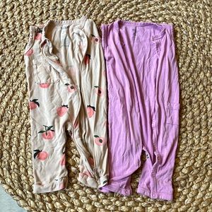 Footless sleeveless Kyte rompers (2)